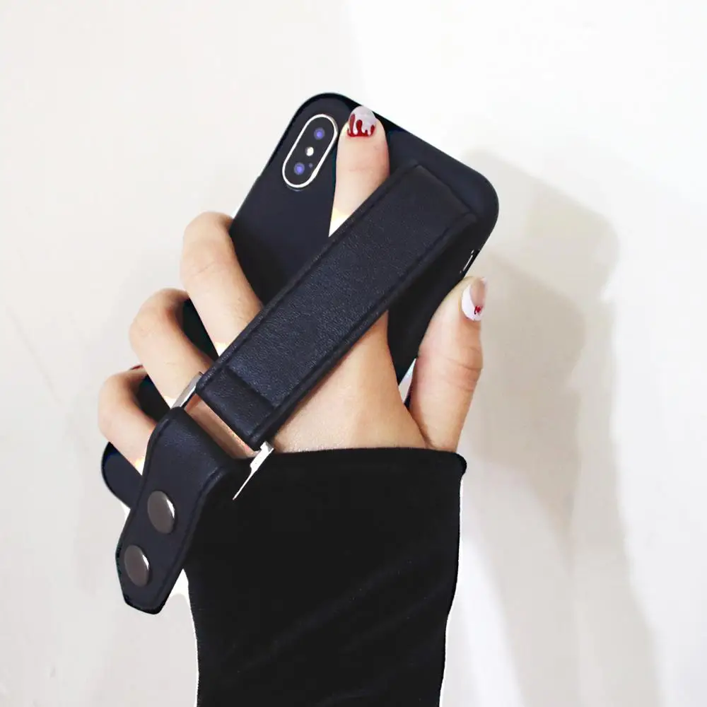 Модный кожаный чехол с ремешком на запястье для iphone 11 11Pro Max X Xs max XR 7 8 Plus 6s