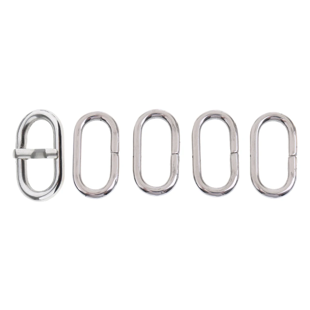 

5 Piece DIY Watch Strap Retainer Rings Strap Loop Hoop Holder Buckle with Pin Buckle Set Nylon Strap Buckle