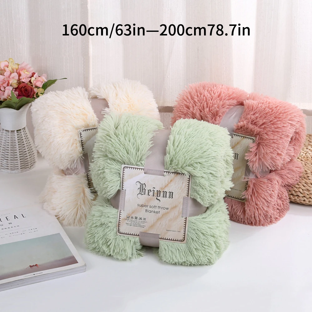 Супер мягкое Коралловое одеяло 160x200 см Двухслойное плюшевое покрывало из