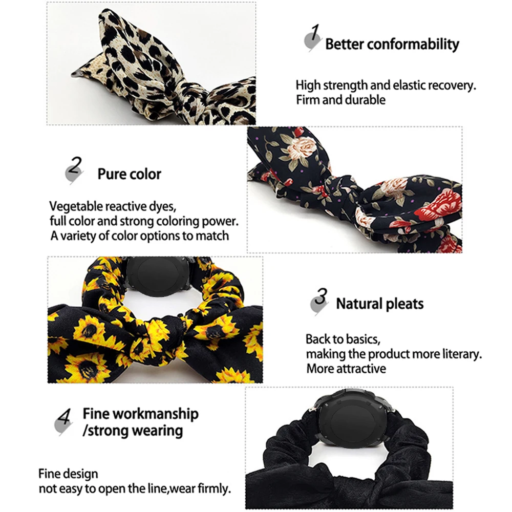 Scrunchie Elastic Watch Straps Watchband for samsung Galaxy Watch 42mm 46 for samsung Galaxy Watch 3 41 45mm Huawei Watch GT 2e