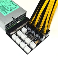 pci e 12v 17x 6pin power supply breakout board adapter for hp server psu gpu for ethereum mining