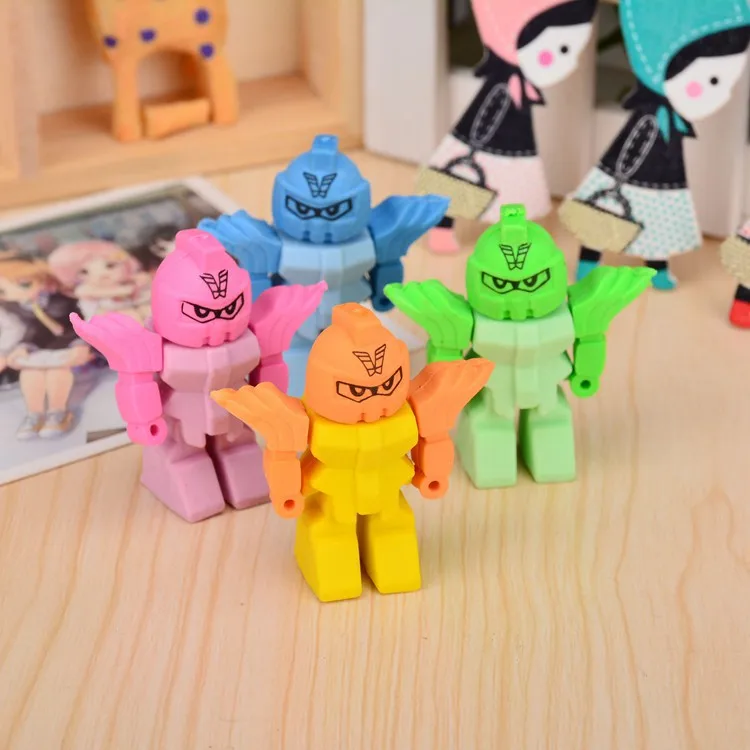 20 pcs Robot Eraser Cute Creative Stationery Korea Stationery Gift Wholesale prizes for kids