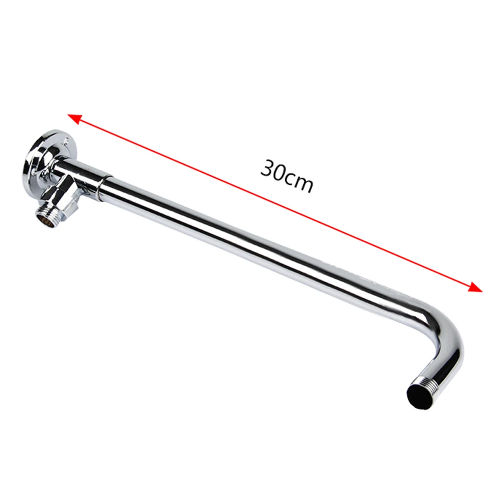 28cm Stainless Steel Wall Mounted Shower Head Extension Arm Rain Install Easy Bathroom Accessories | Обустройство дома