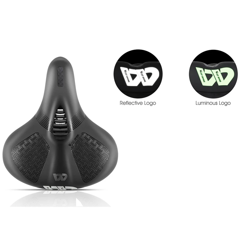 

WEST BIKING Bicycle Saddle Reflective Strip Widen MTB Road Bike