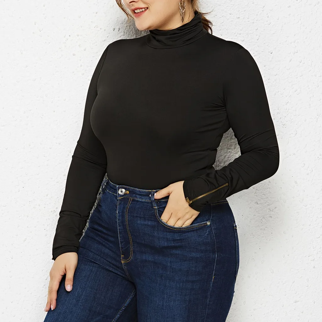 Облегающий силуэт боди Для женщин сексуальные с высоким воротом и длинными