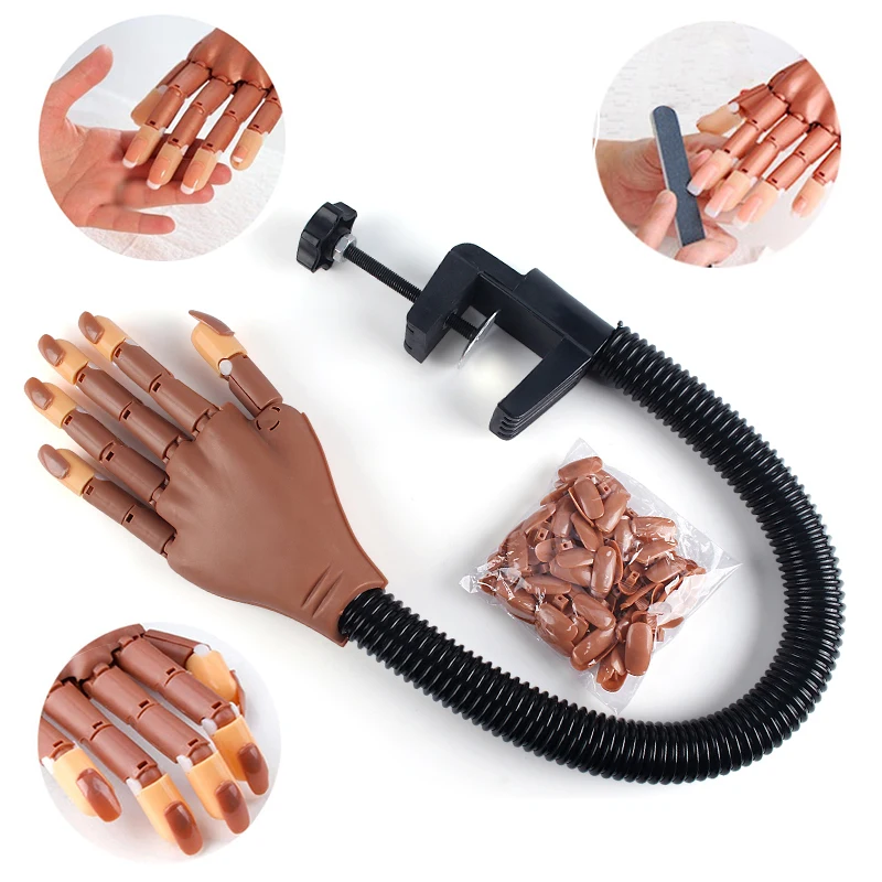 

1Set Prosthetic Fake Hands Model For Beginner Practice Equipment For Nail Art Making Exercises Manicure Painting Tools Training