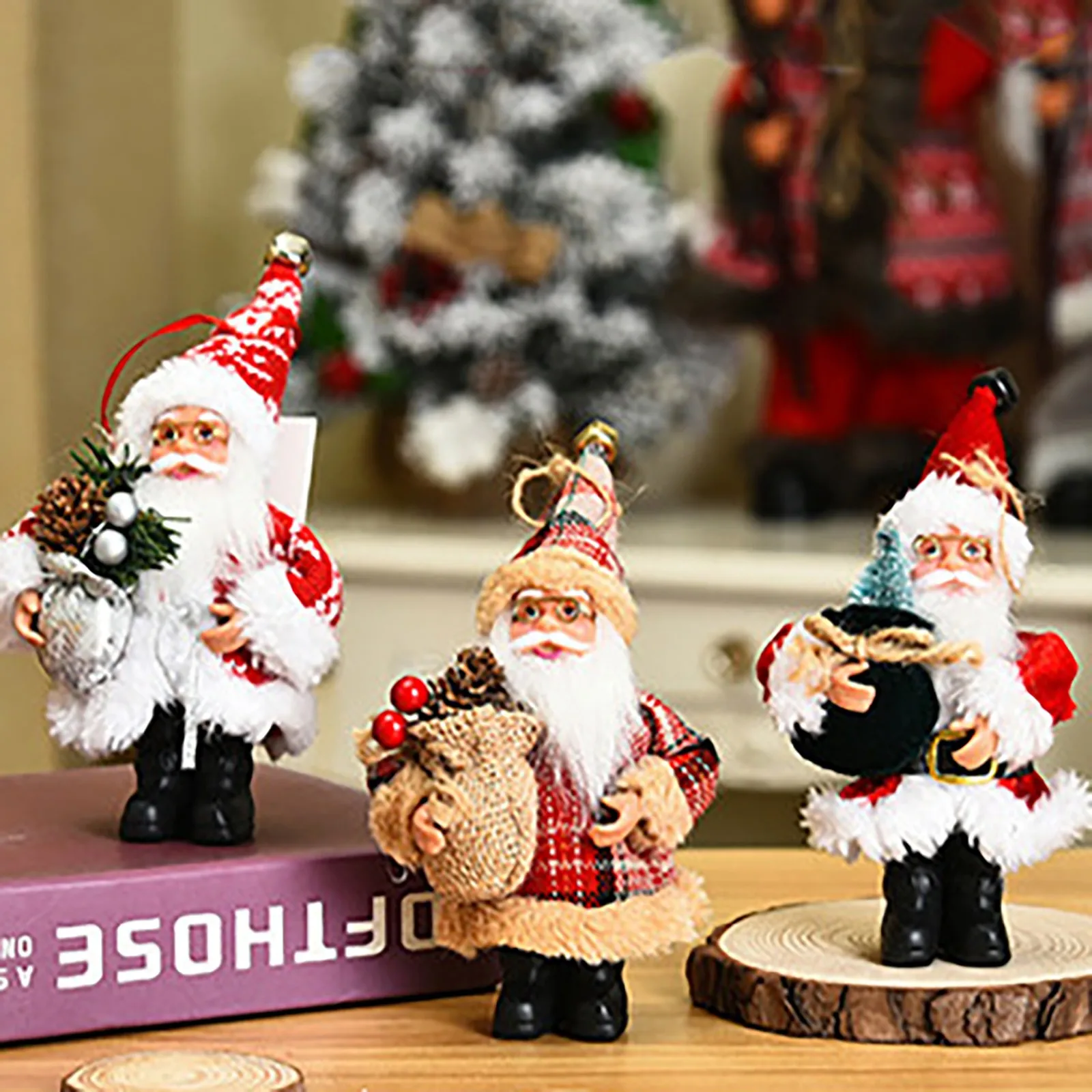 

2021 год, Рождественская экшн-версия, подвески в виде елки, куклы Санта-Клаус, милые домашние игрушки для детей