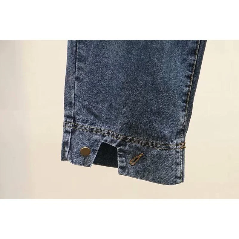 

Plus Size XL-5XL Women's Jeans Blue Denim Trousers Officewear Pants mom jeans