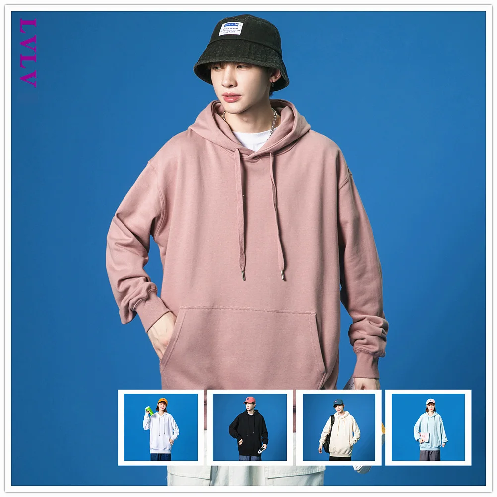 

Толстовка мужская Спортивная с капюшоном, брендовый свитер из чистого хлопка, модные худи для отдыха, большие размеры