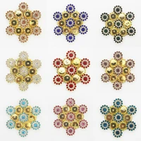 20pcs50pcs claw rhinestones mix color sun flower flatback sewing shiny crystals stones gold base sew on rhinestones for clothes