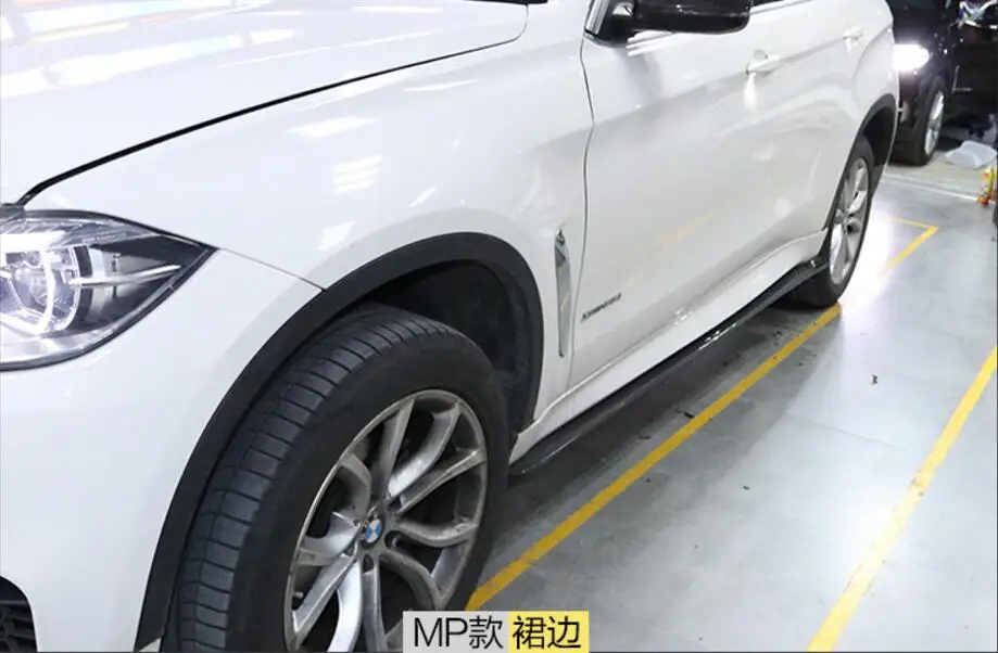 Углеродного волокна переднего бампера для губ заднего Диффузор боковые юбки MP