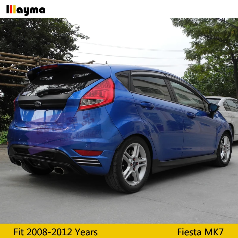 Fiesta MK7 ST Style Матовый Черный праймер ABS диффузор губа на задний бампер разделитель