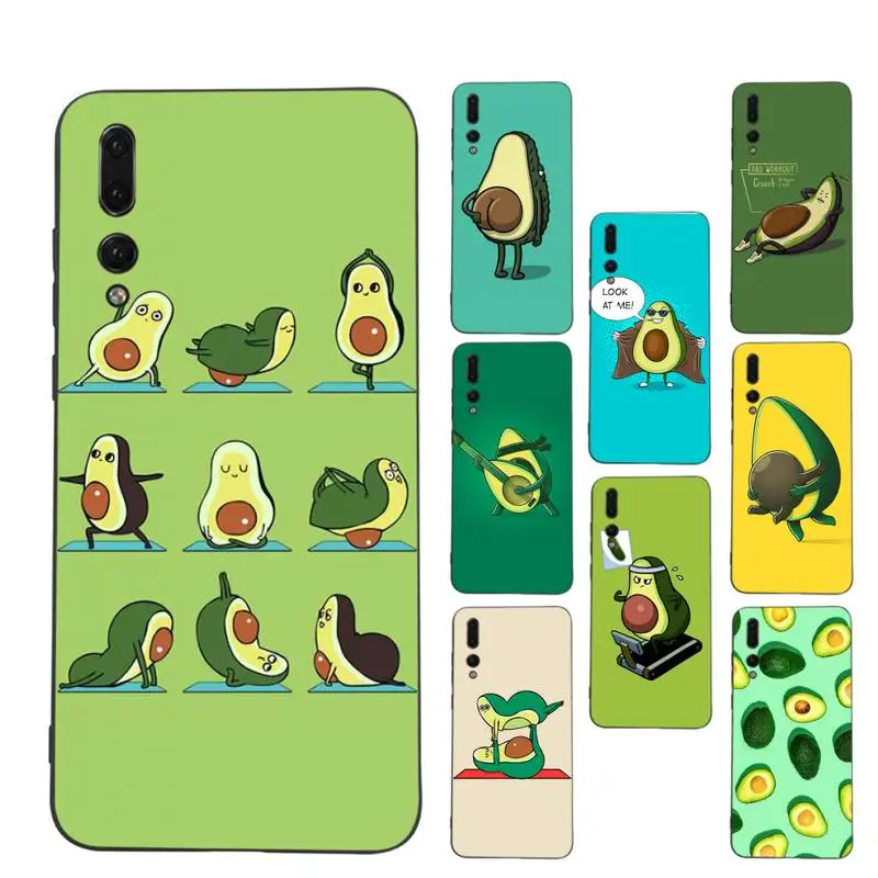 

Cute Cartoon Fruit Avocado Phone Case Soft Silicone Case For Huawei p30lite p30 20pro p40lite P30 Capa