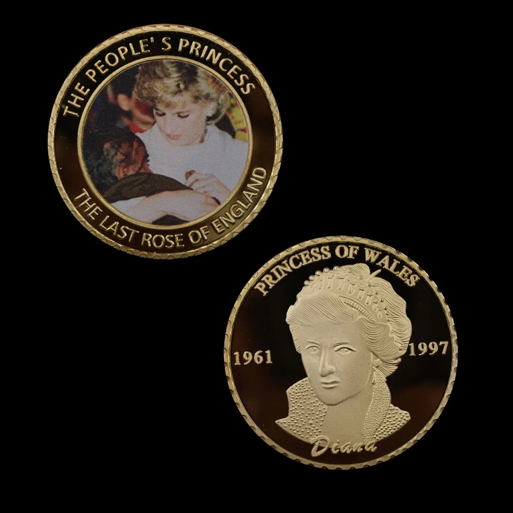 5 шт./компл. звезда мира позолоченная Принцесса Диана вызов монета креативный