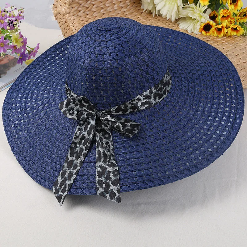 

de praia fita leopardo chapeau femme