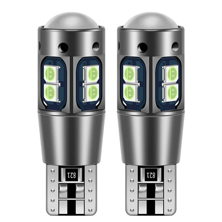 BT04 2X Автомобильный светодиодный декодирование T10 3030 10smd Боковой габаритный