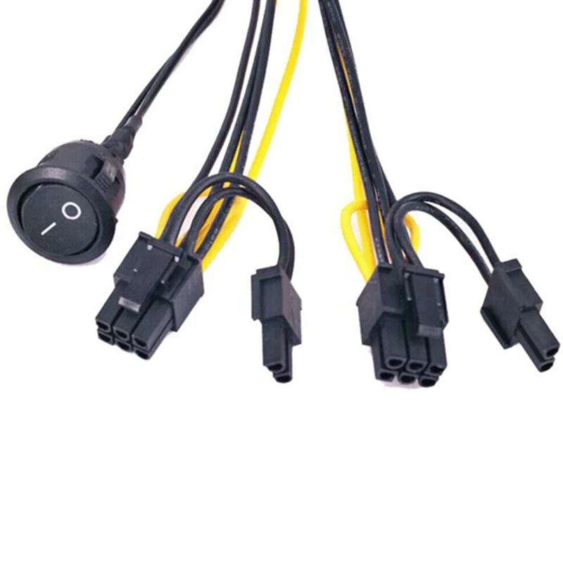 

2Pack 24 Pin to Dual 6+2 Pin 8 Pin Cable with no Off,ATX 24Pin Female to PCIe Graphics Card 6Pin 8Pin Power Supply Cable