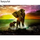 5D алмазная живопись, вышивка, искусство, полное круглое животное, слон, картина стразы, мозаика, аксессуары, наборы для вышивки крестиком, домашний декор