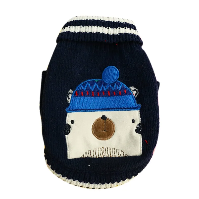 Теплый свитер для щенков плюшевый вязаный мягкий зимний жакет милая Одежда