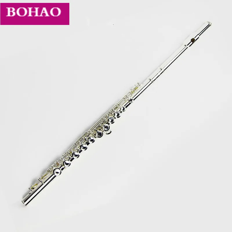 BOHAO New 16 закрытых отверстий/открытая флейта c tone Посеребренная Флейта с чехлом и