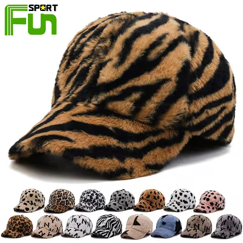 

STARFUN Unisex Baseball Cap Autumn Winter Plush Sports Ponytail Cap Leopard Print Dots Print Sun Hat Adjustable 2022 Outdoor
