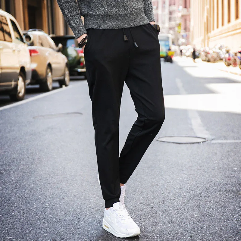 MRMT 2022 Brand New Autumn Winter Men's Trousers Solid Color Tether Waist Casual Pants for Male Feet | Мужская одежда