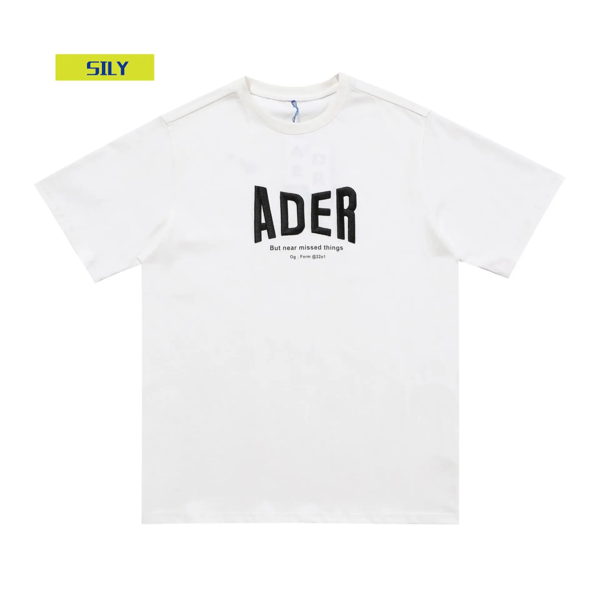 

2021 Simple Logo Embroidery Short Sleeve Men's and Women's Loose Casual Half Sleeve Shirt