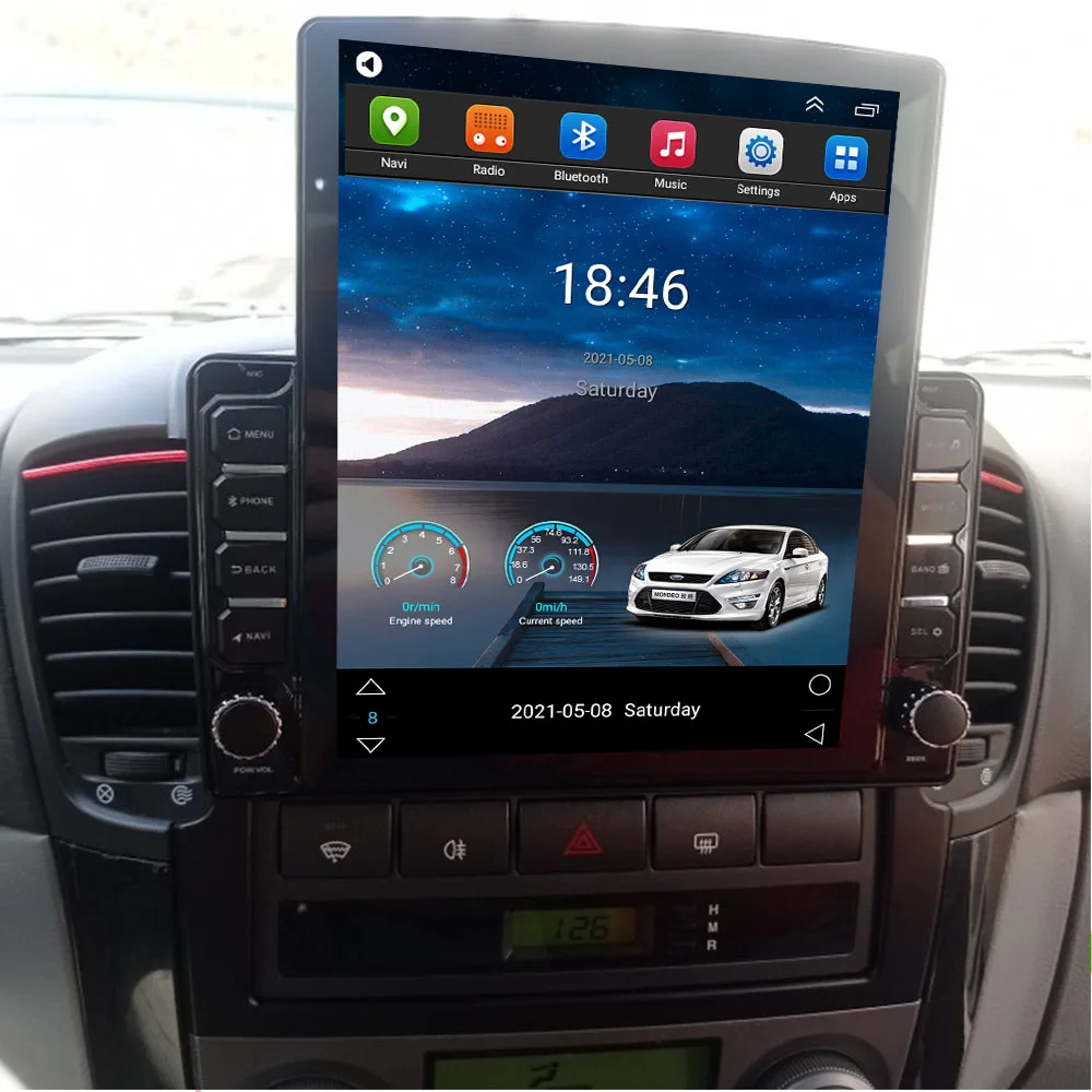 

9.7" Vertical Style Tesla Screen Android 11.0 Car Radio GPS Navigation Multimedia Player For Kia Sorento BL 2002 - 2011 stereo