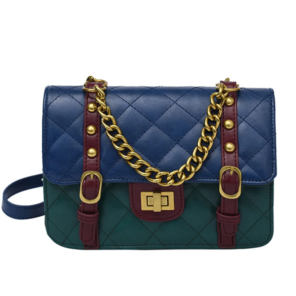 

Vintage Style Crossbody Bags For Women Diamond Lattice Handbags Ladies Luxury Brand Shoulder Flaps Female Fashion Chains Purses