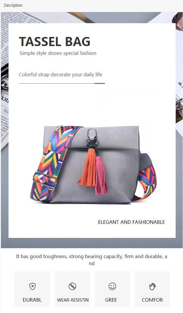PU leather women bag tassel bag women crossbody sale bag women crossbody bag High quality