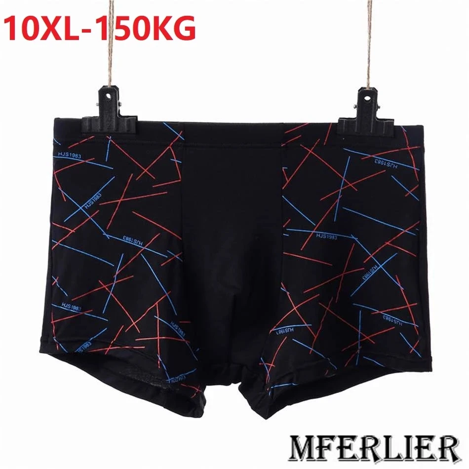 

men cotton boxer 2 piece a lot large size 9XL 10XL U Convex comfortable breathable Stretch elasticity geometry boxer underwear