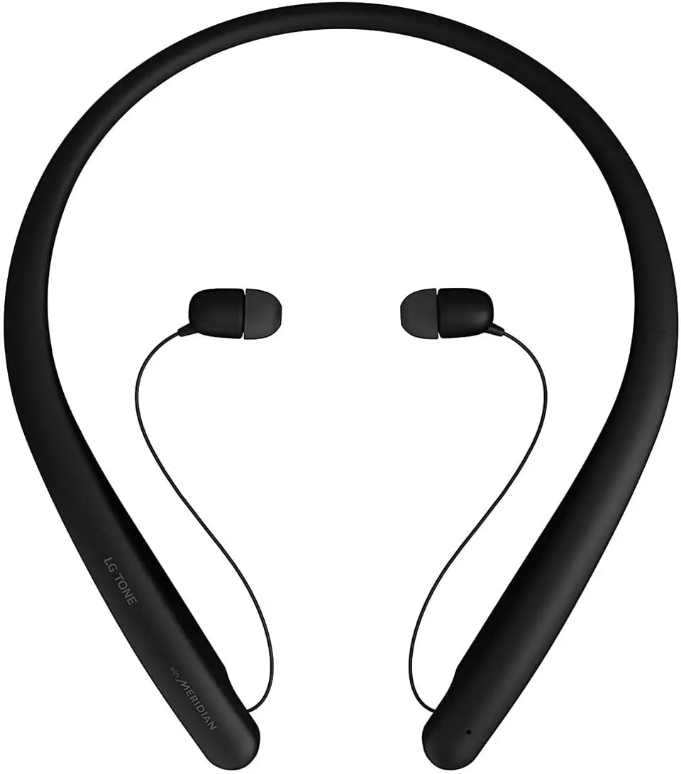 

Беспроводные стереонаушники LG с шейным ободом, настроенные на Меридиан