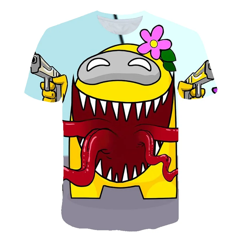 

2020 Hot Game Among Us T Shirt Impostor Kids Summer Tops Kawaii Cartoon T-shirt Fashion Harajuku Anime Graphic Tees 4T-14T