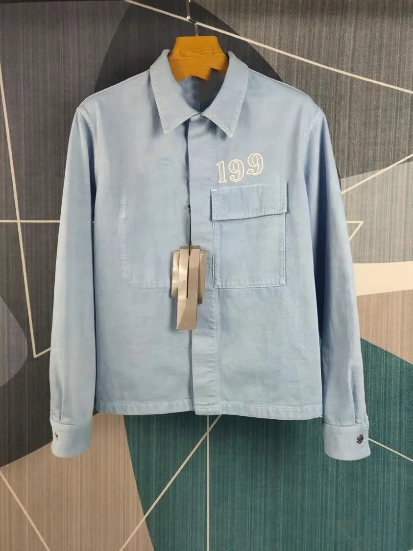 

New men's and women's Embroidered Denim Shirt and coat in 2021 summer