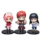 12 шт.компл. Аниме Наруто Шипуден Хината Саске Итачи Какаши Гаара Джирайя Сакура Q версия ПВХ Фигурки игрушки куклы подарок для детей