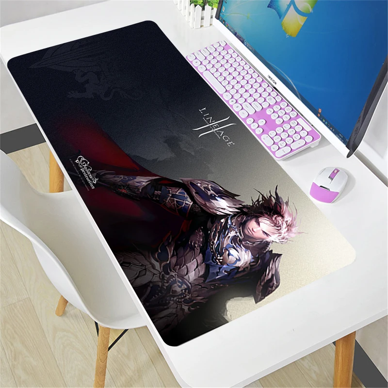 

Video Game Lineage II Mouse Pad Gamers Decoracion Gamer Desk Mat Mousepad 90x40cm XXL Gaming Accessories Varmilo Keyboard Carpet