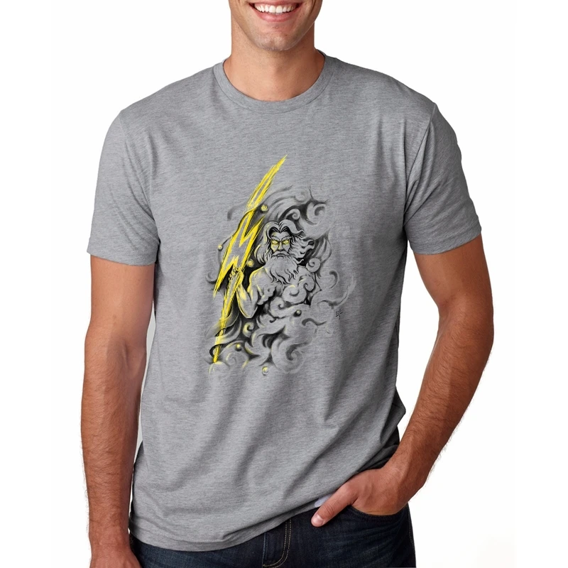 Designs Breathable men t shirt zeus t-shirt mens Sunlight Original tshirt for cool Top Quality |