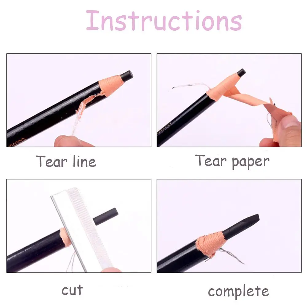 Водостойкий карандаш для бровей рулон бумаги мягкий натуральный Гладкий