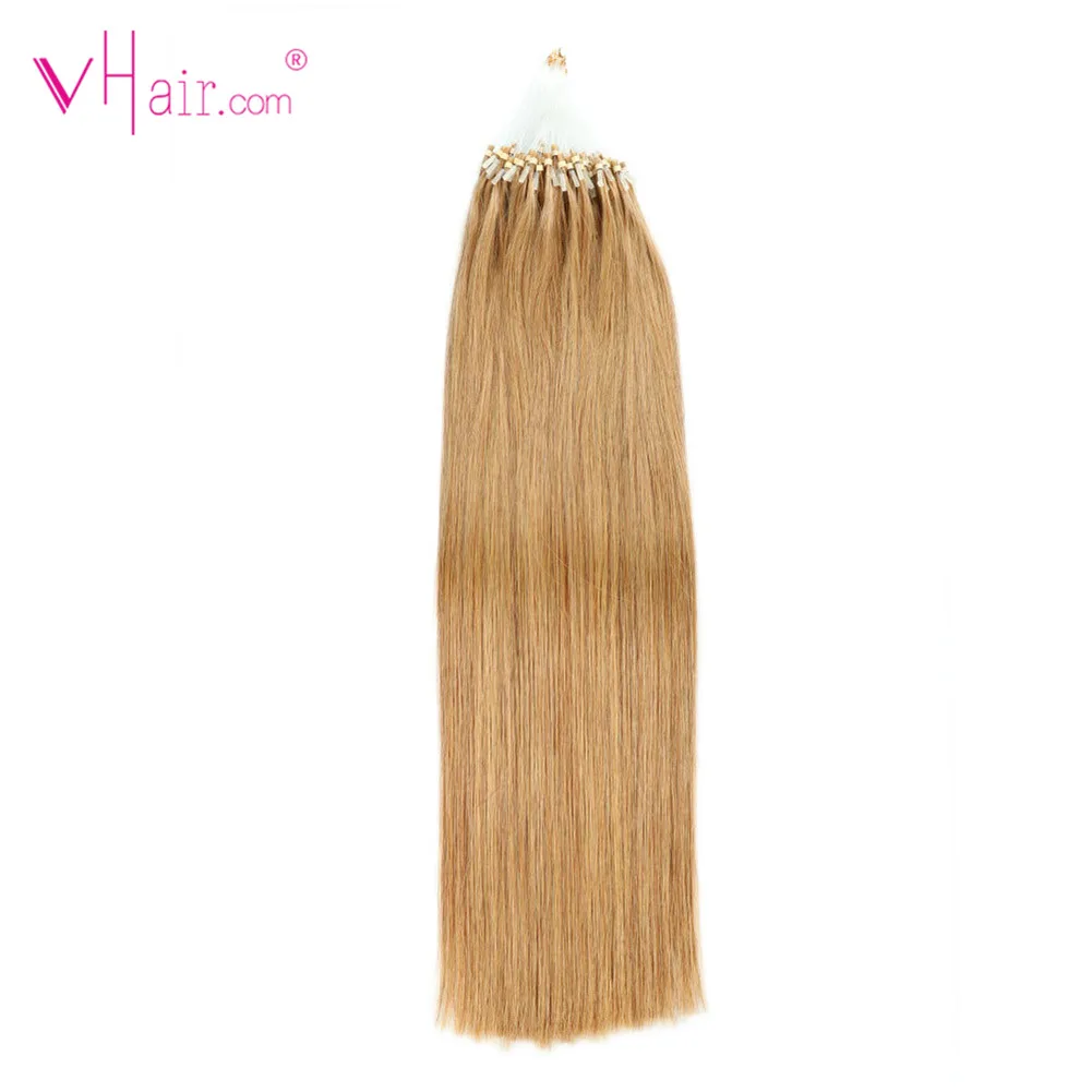 VHair 16 &quot18" 20 &quot22" 1 г/локон 100 г прямые волосы для loop наращивания на микро