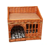 rattan cat nest four seasons universal fully enclosed cat nest summer cool nest cat house cat cage cattery cat nest