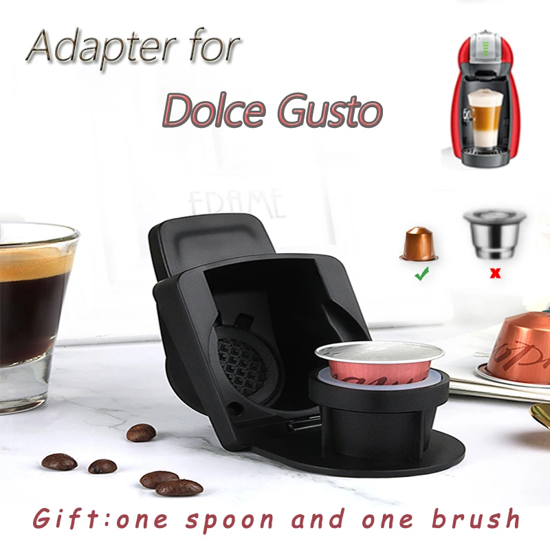 

Capsule Adapter for Nespresso Reusable Coffee Machine Accessories Capsules Convert Compatible with Dolce Gusto 96x43mm