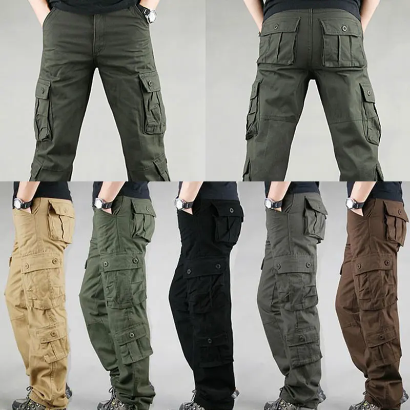 

Multi-Pocket Casual Pants Male Hip Hop Military Tactical Joggers Cargo Pants Men's Outdoor Hiking Trekking Sweatpants