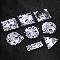 quadratic element japanese comic emoticons sexy climax beautiful girl patch tactical outdoor armband ahegao anime badge stickers