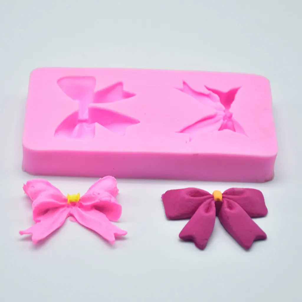 Новогодняя форма сделай сам в форме банта для украшения торта мусса мороженого 3D