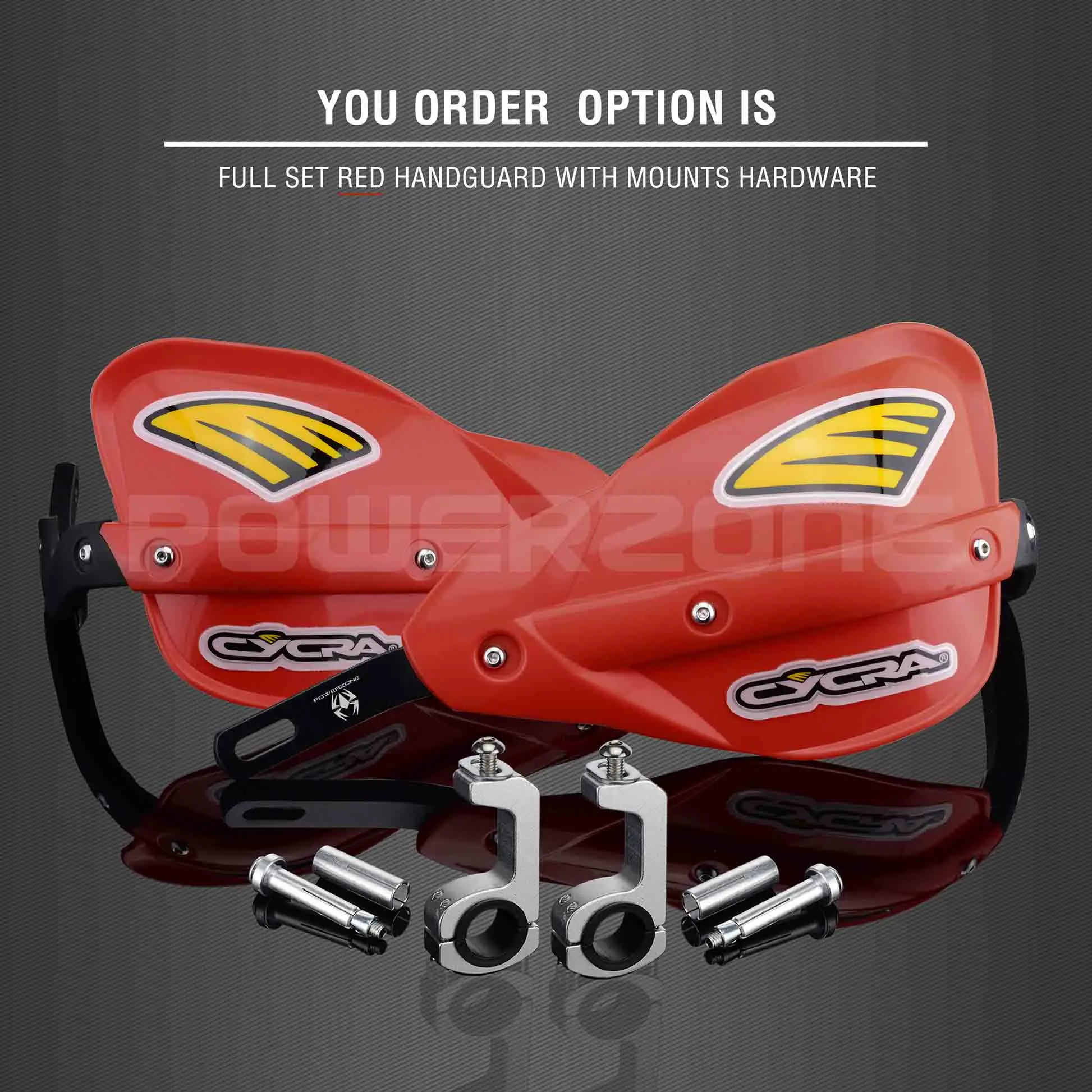 Full set Red Powerzone Probend рукавицы для Honda KTM ADV EXC EnduroHusqvarna TE CRF WRF DRZ KLX Мотоцикл Байк ATV руль - Цвет: Full set Red
