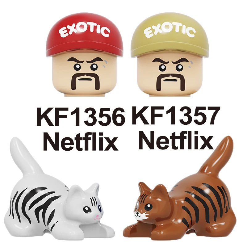 KF1356 KF1357 Новый конструктор из фильма Король Тигра фигурки Netflix модельные блоки