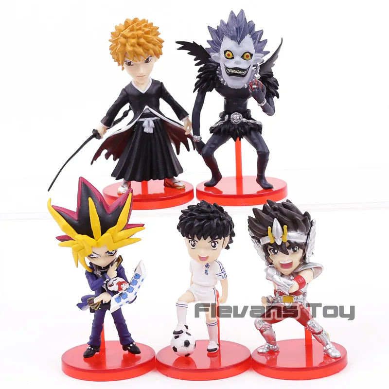 

Отбеливатель Kurosaki Ichigo Death Note Ryuk Saint Seiya Captain Tsubasa юги Муто ПВХ фигурки модели куклы подарки 5 шт./компл.