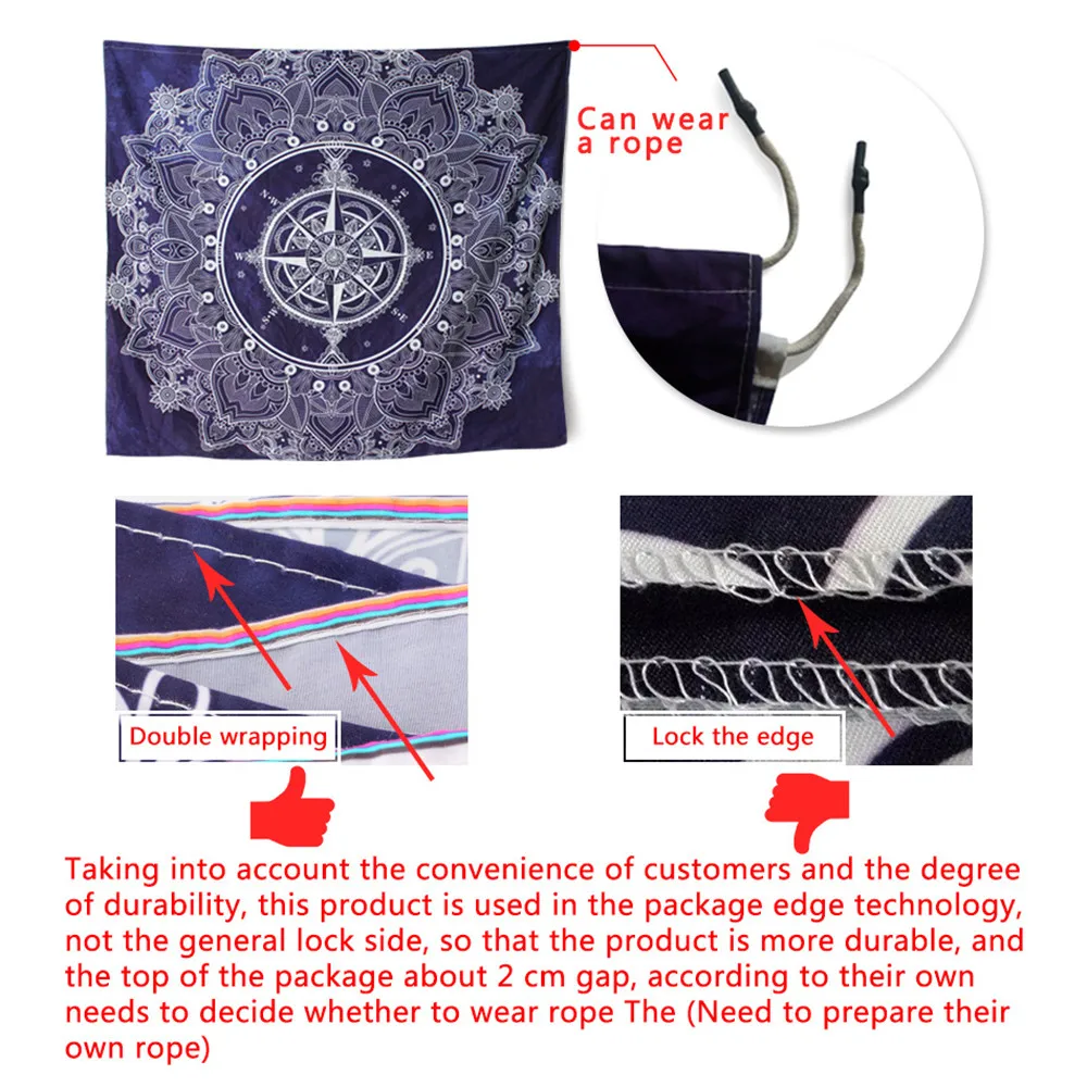 Гобелен с животными Fish декоративное художественное настенное богемное