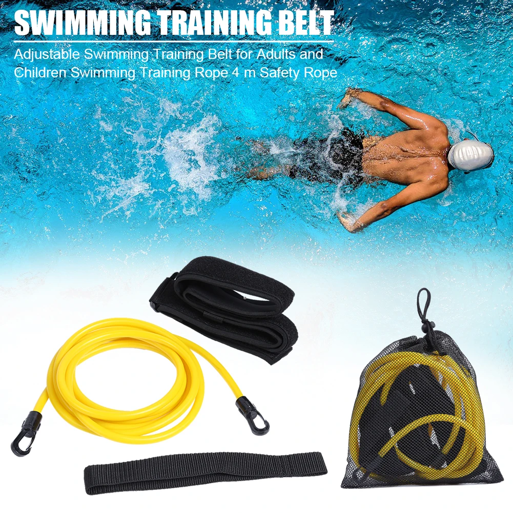 

Swim Training Exercise Belts Rope Swimming Tether Harness Resistance Band