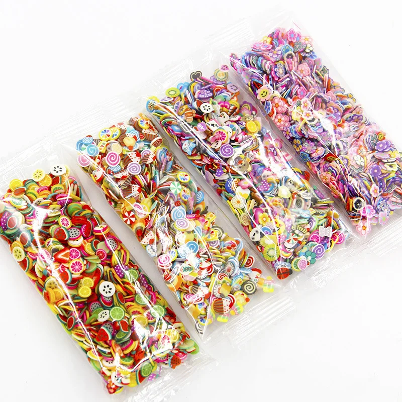 

1000pcs/bag DIY Slime Soft Pottery Fruit Slices Filler For Nails Art Slime Fruit Slime Accessories Supplies Decoration Toy Gift